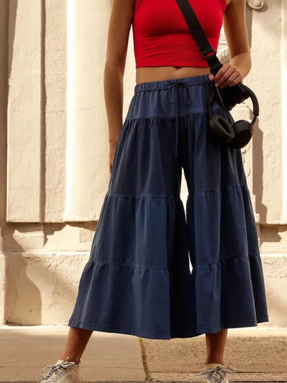 FP BLOOMER WIDE LEG PANTS BLUE